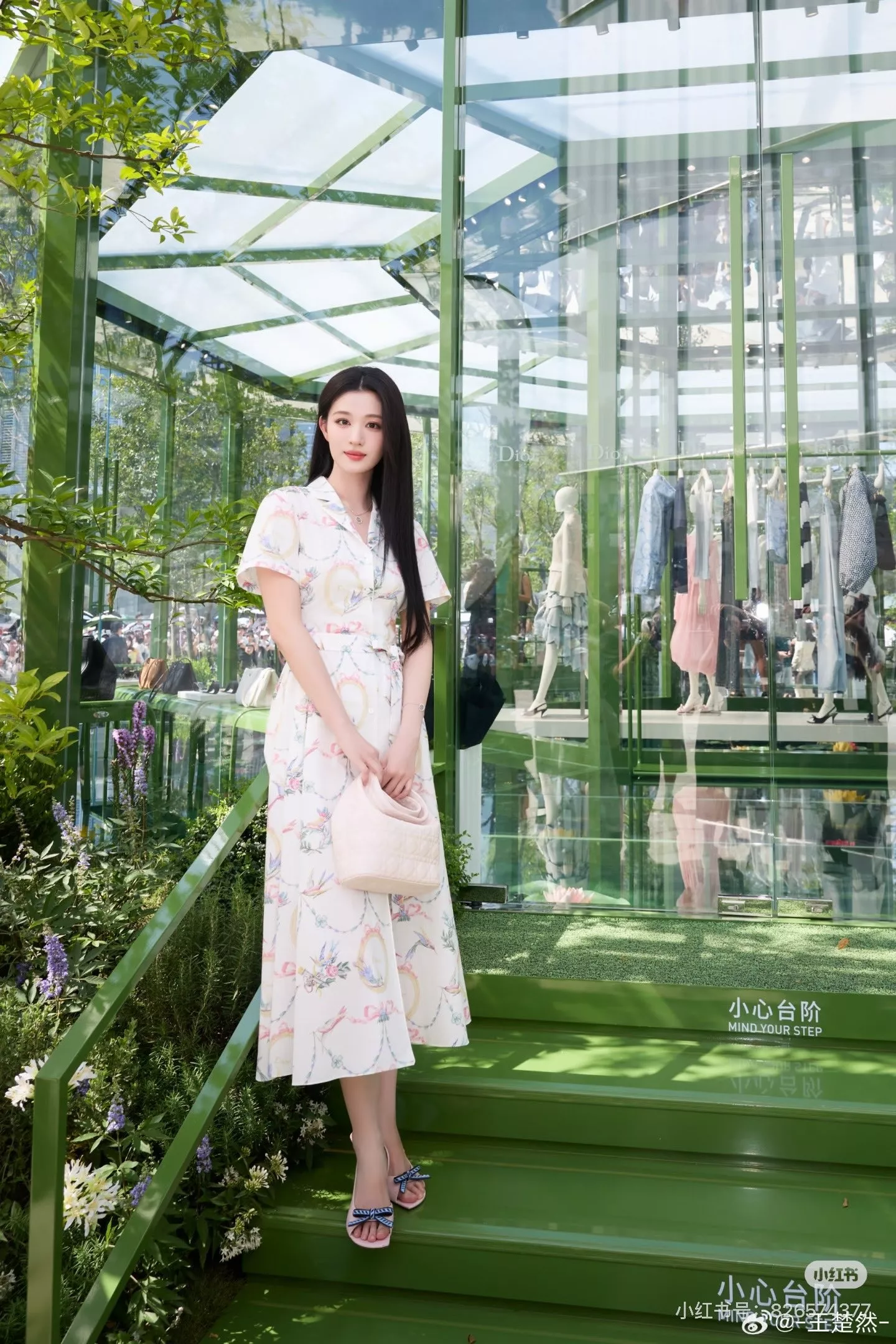 디올 아이보리 플로럴 프린트 셔츠 원피스 상세 이미지 18