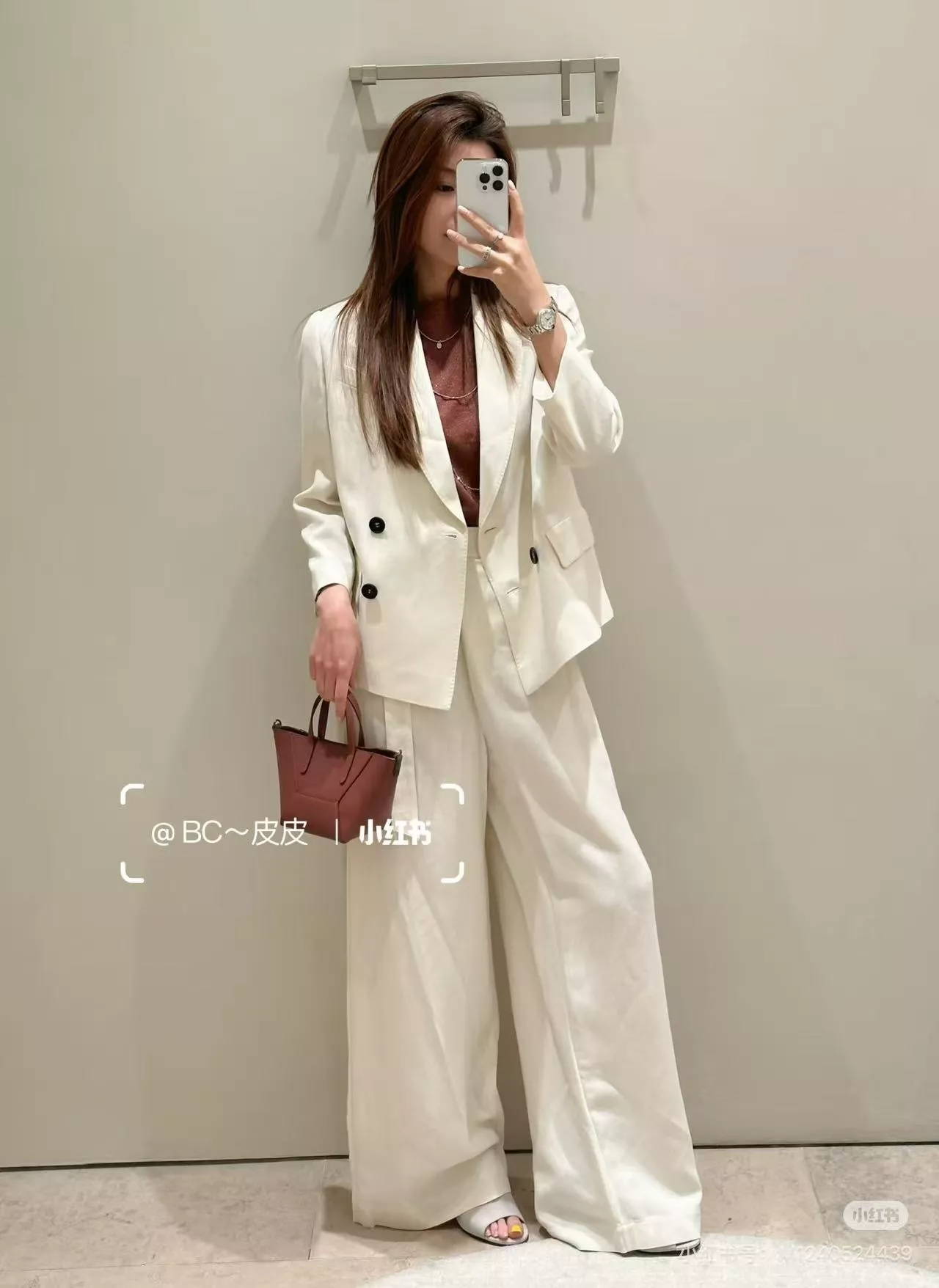 브루넬로쿠치넬리 랩 스타일 스트랩 린넨 와이드 팬츠 상세 이미지 10