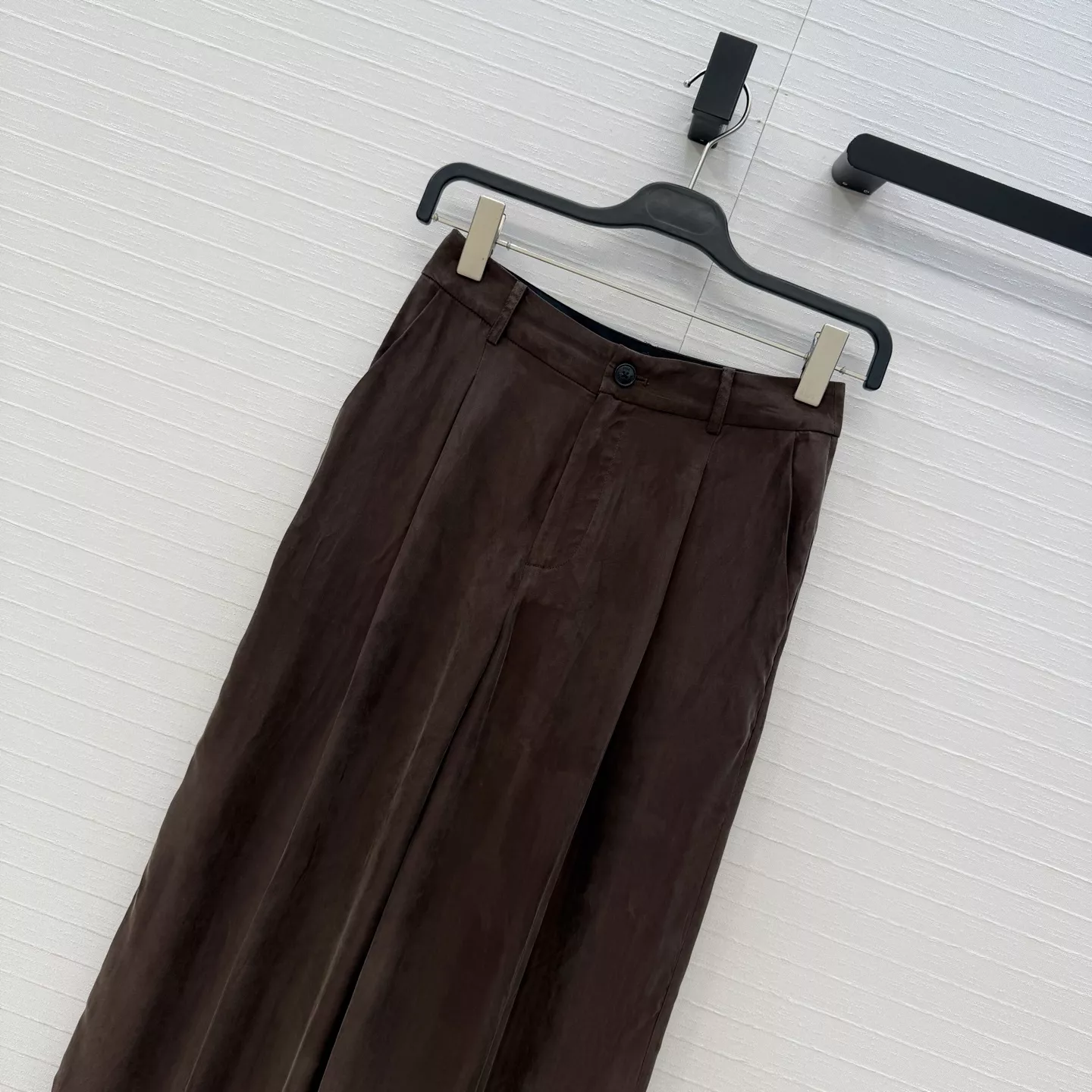 랄프로렌 모카브라운 구리암모니아 중허리 와이드 팬츠 상세 이미지 2