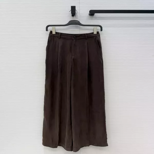 랄프로렌 모카브라운 구리암모니아 중허리 와이드 팬츠