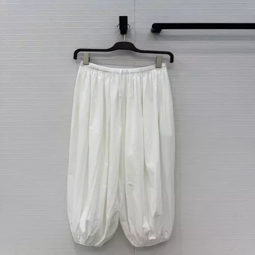 알라이아 코튼 포플린 플리츠 테이퍼드 팬츠