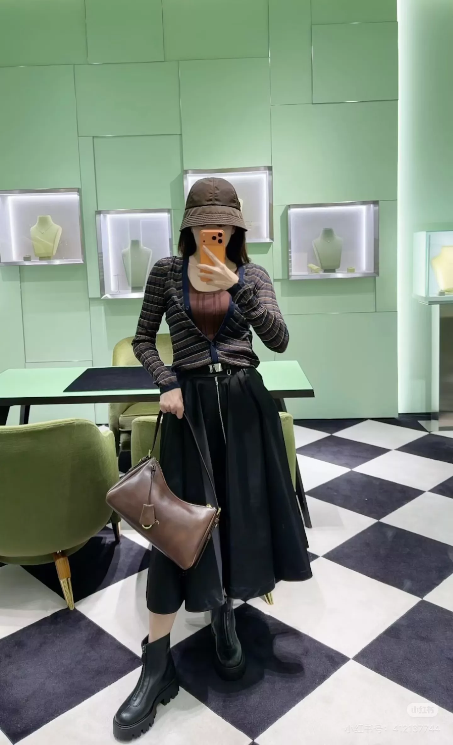 프라다 지퍼 나일론 플레어 스커트 상세 이미지 13