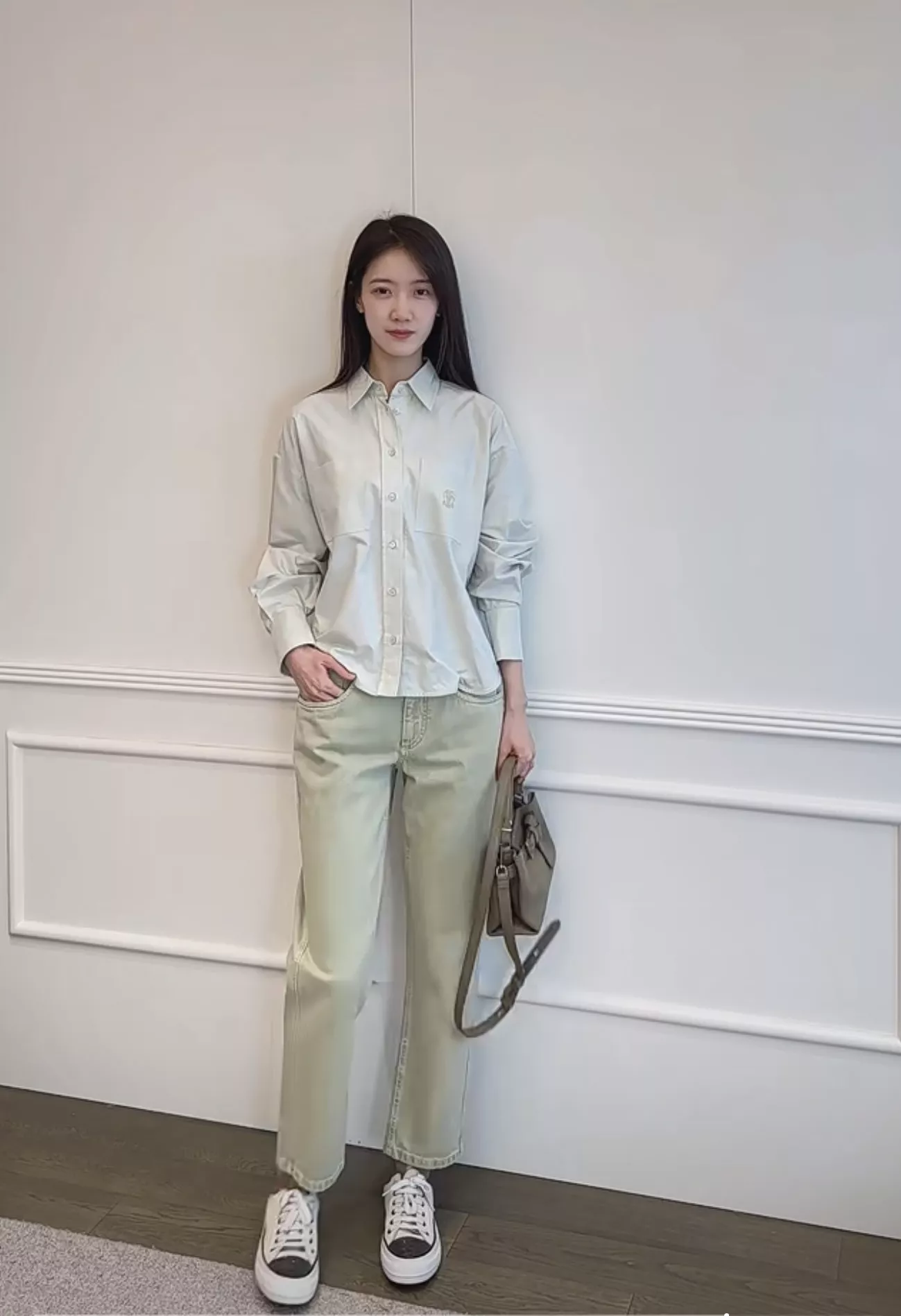 브루넬로쿠치넬리 라이트그린 워싱 스트레이트 데님 팬츠 상세 이미지 10