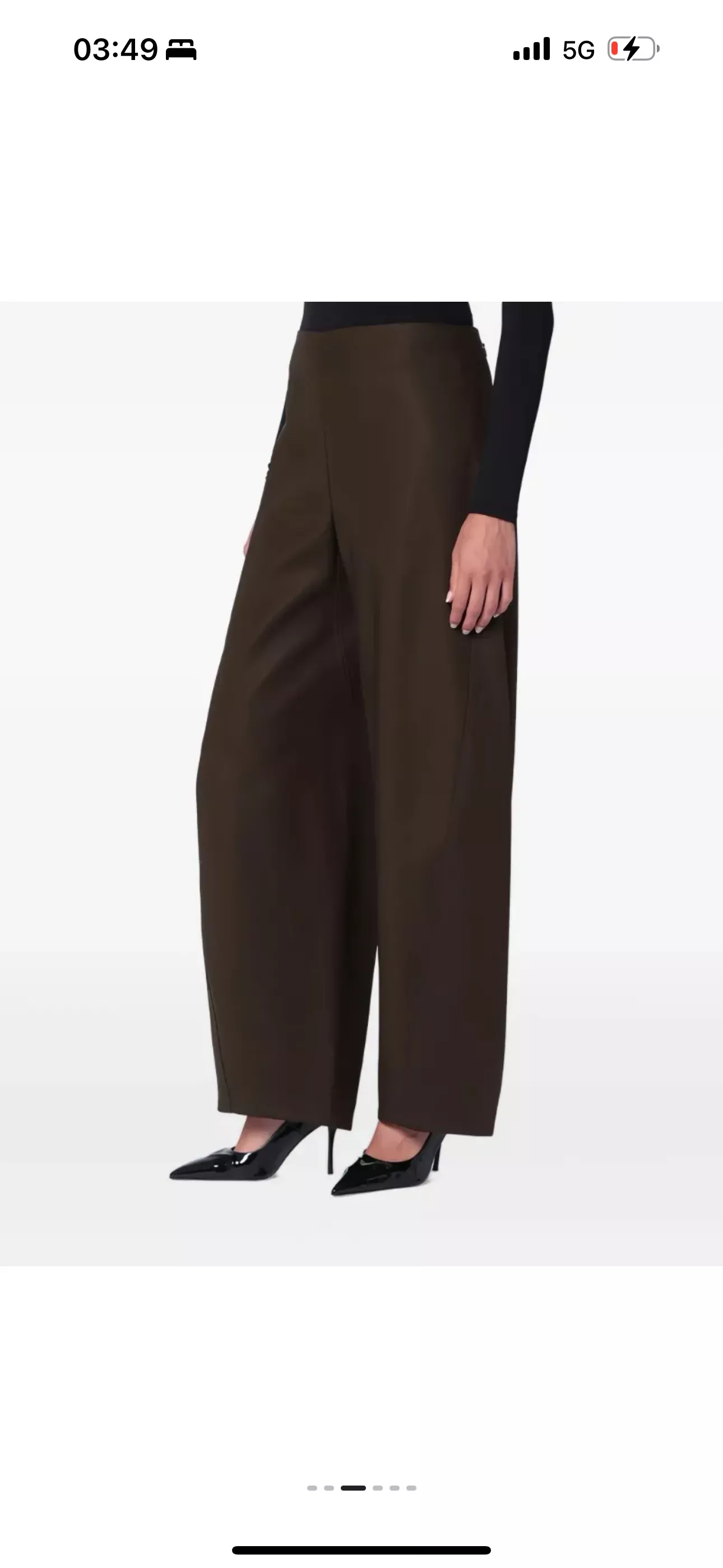 알라이아 올리브그린 아치 실루엣 와이드 팬츠 상세 이미지 23