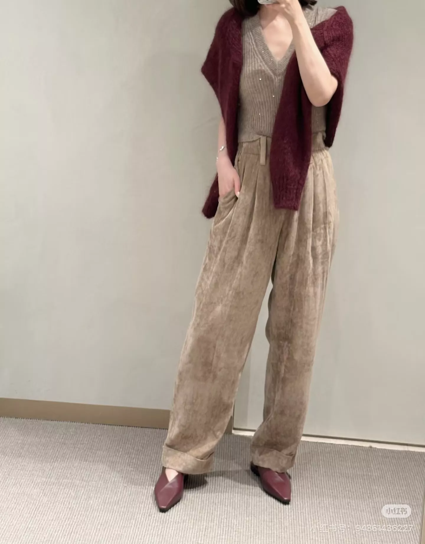 브루넬로쿠치넬리 코듀로이 테이퍼드 롤업 슬랙스 팬츠 상세 이미지 14