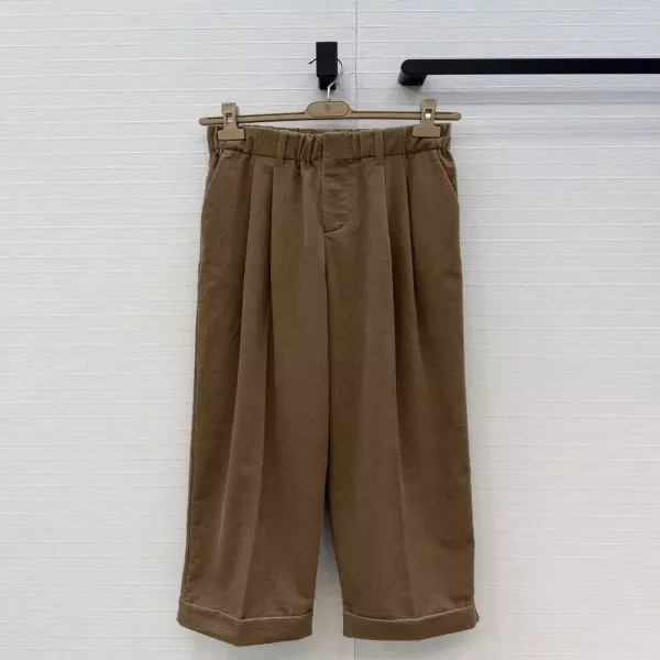 브루넬로쿠치넬리 코듀로이 테이퍼드 롤업 슬랙스 팬츠