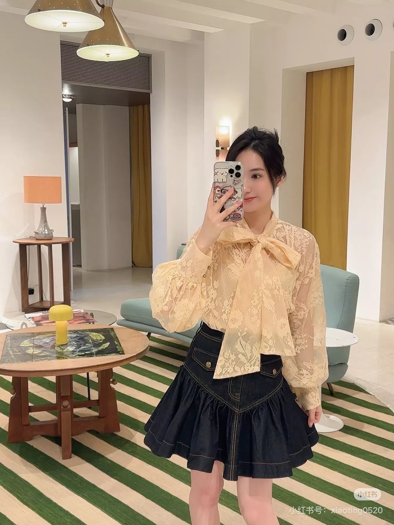 짐머만 압플리츠 프릴 플레어 미니 스커트 상세 이미지 13