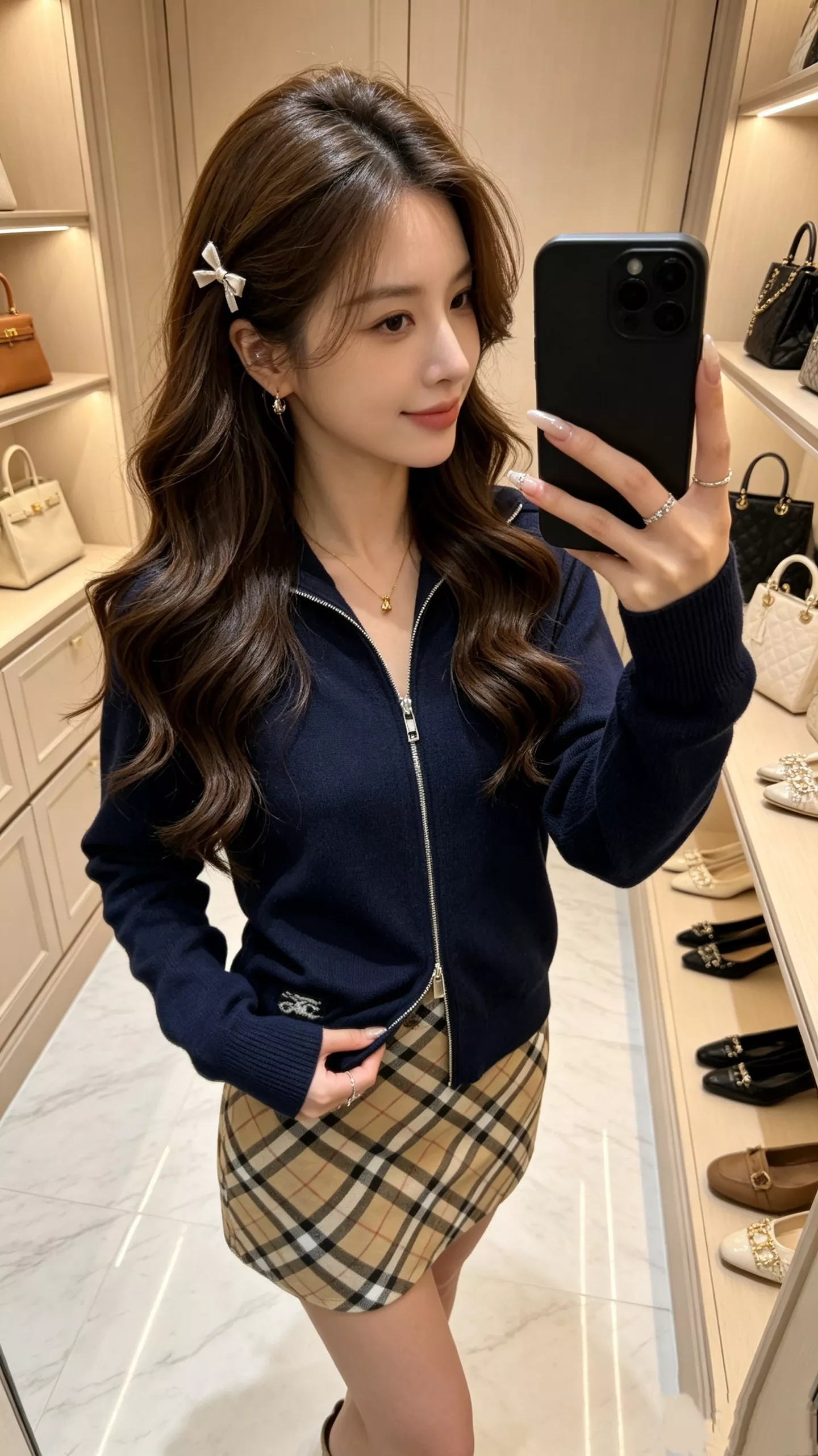 버버리 니트 하이넥 더블지퍼 긴소매 가디건 상세 이미지 23