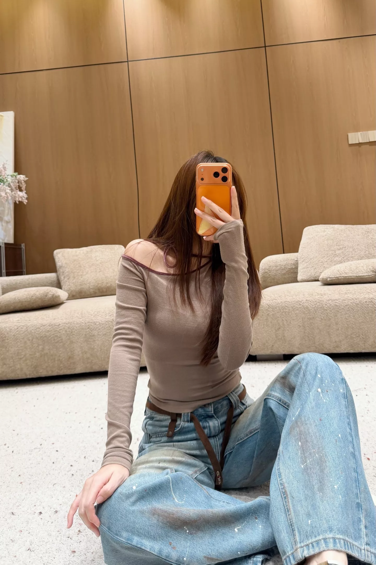 아크네스튜디오 빈티지 워싱 페인팅 카고 와이드 데님 팬츠 상세 이미지 14