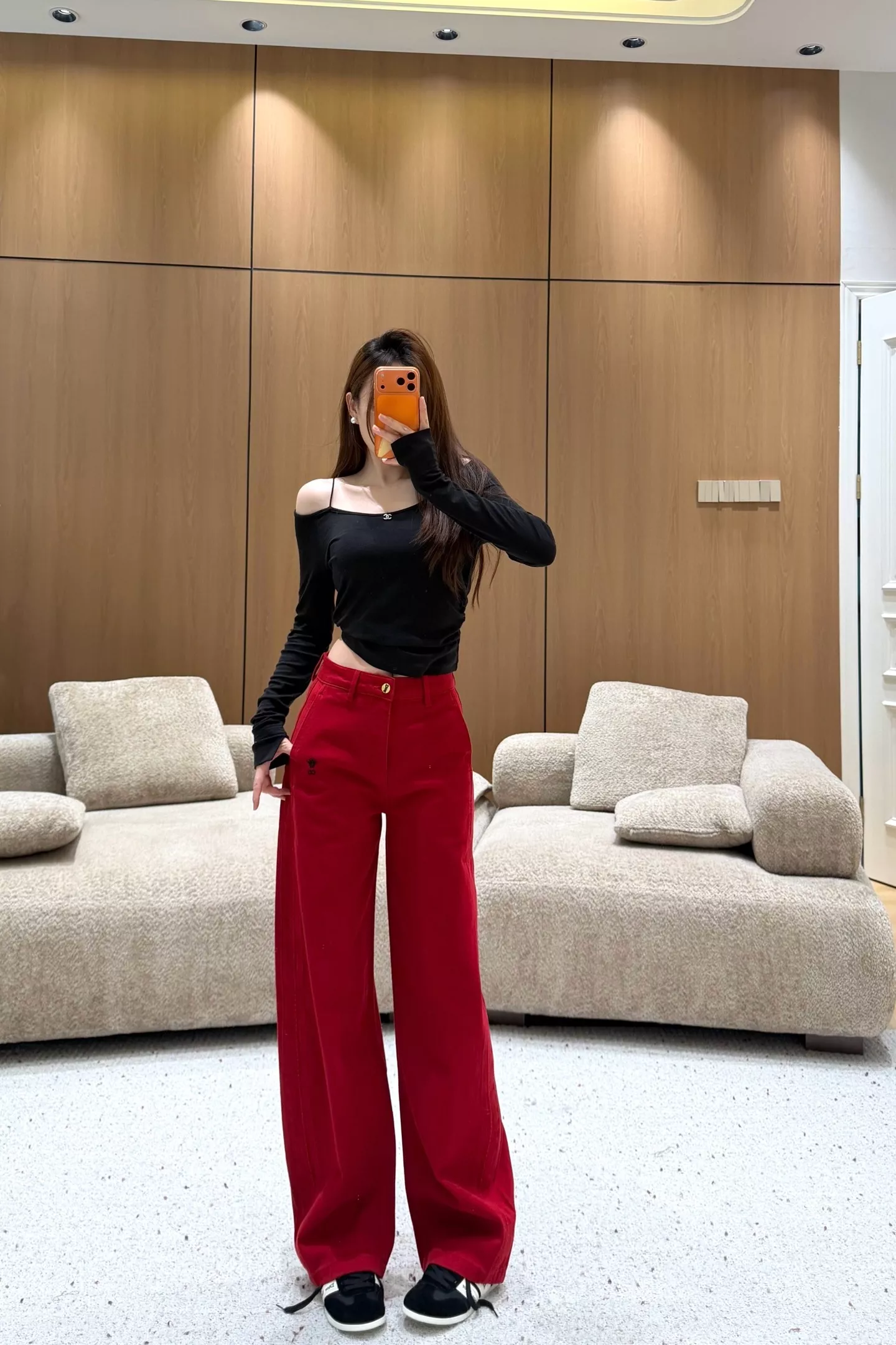 디올 벌룬 핏 자수 캐주얼 팬츠 상세 이미지 12