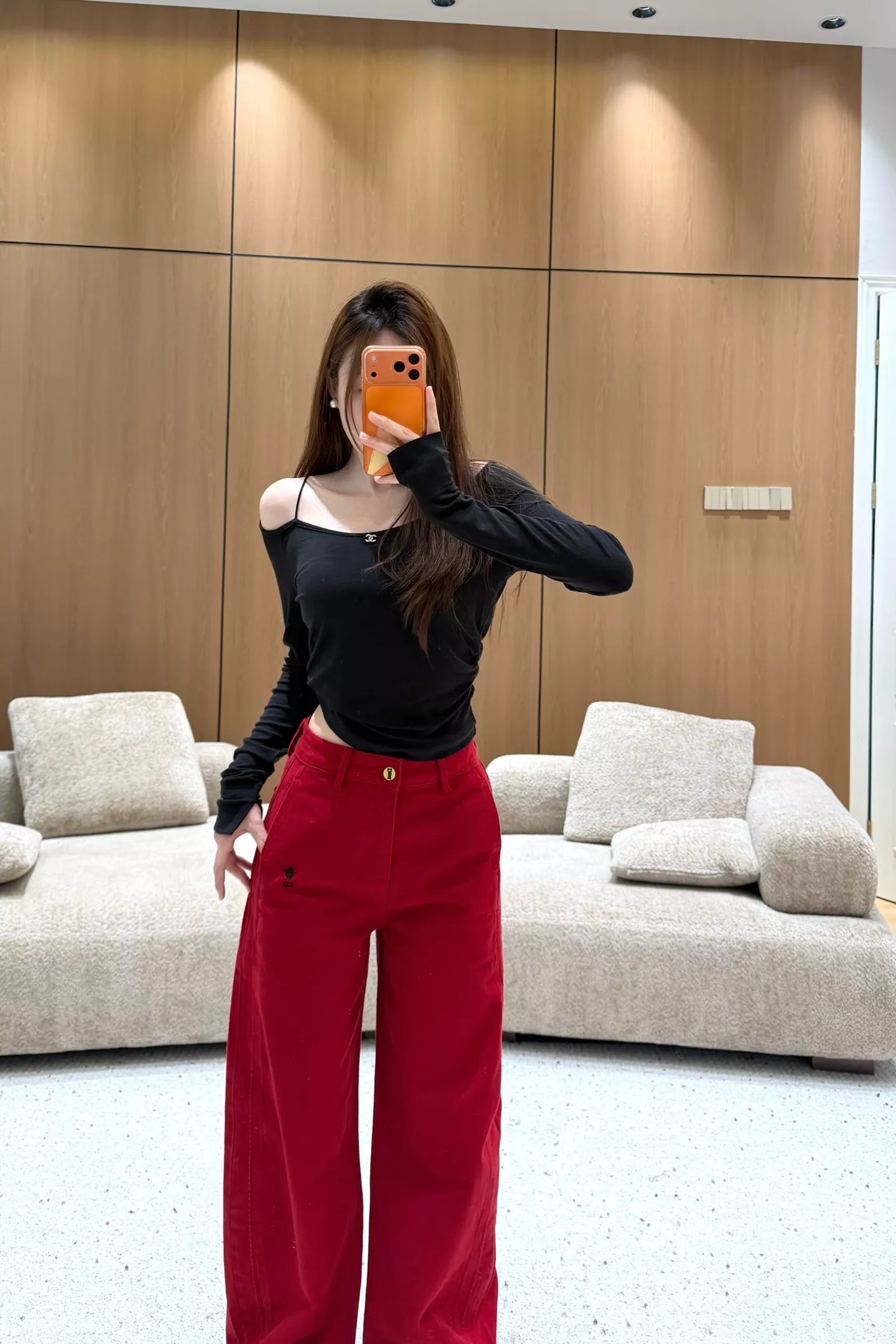 디올 벌룬 핏 자수 캐주얼 팬츠 상세 이미지 11