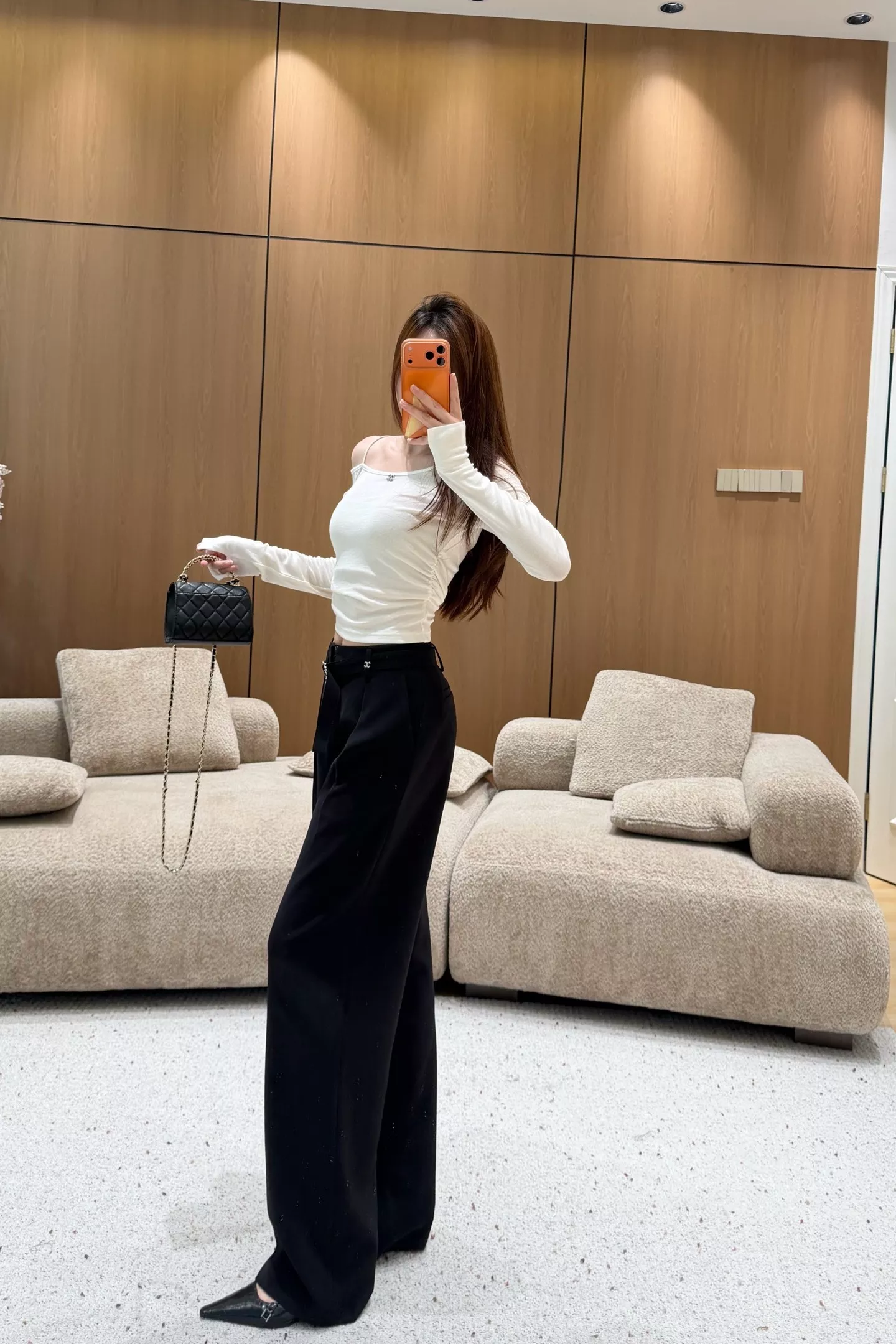 크롬하츠 엠보 십자가 자카드 와이드 팬츠 상세 이미지 34