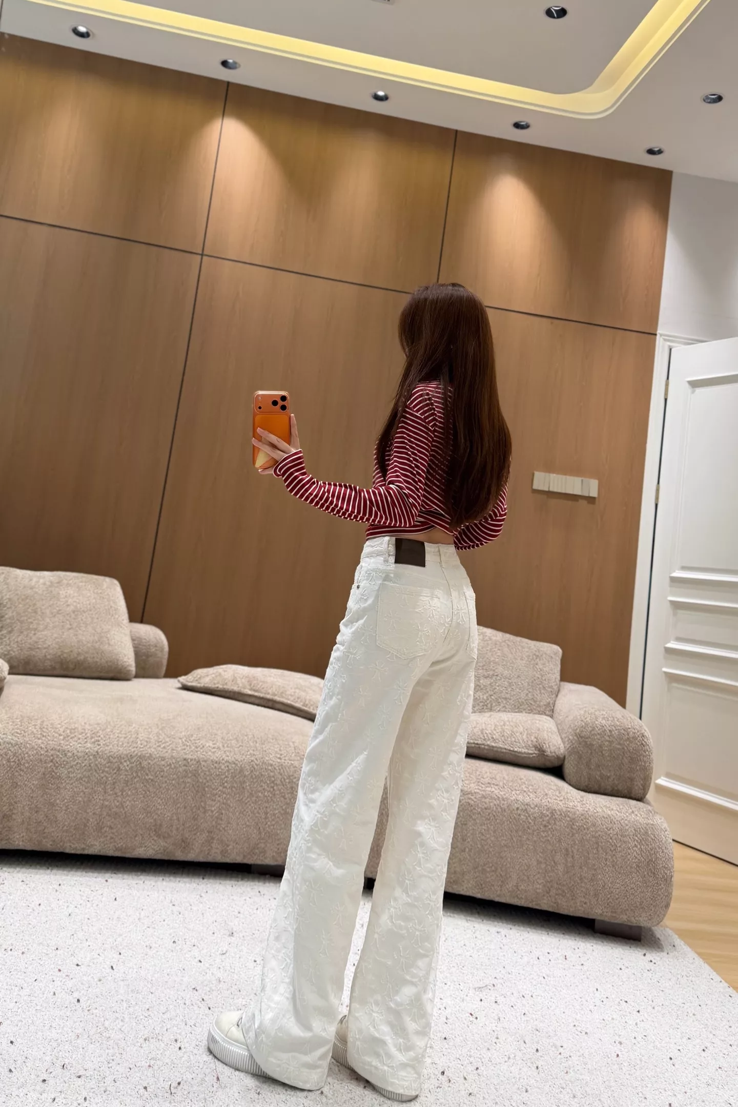 크롬하츠 엠보 십자가 자카드 와이드 팬츠 상세 이미지 13