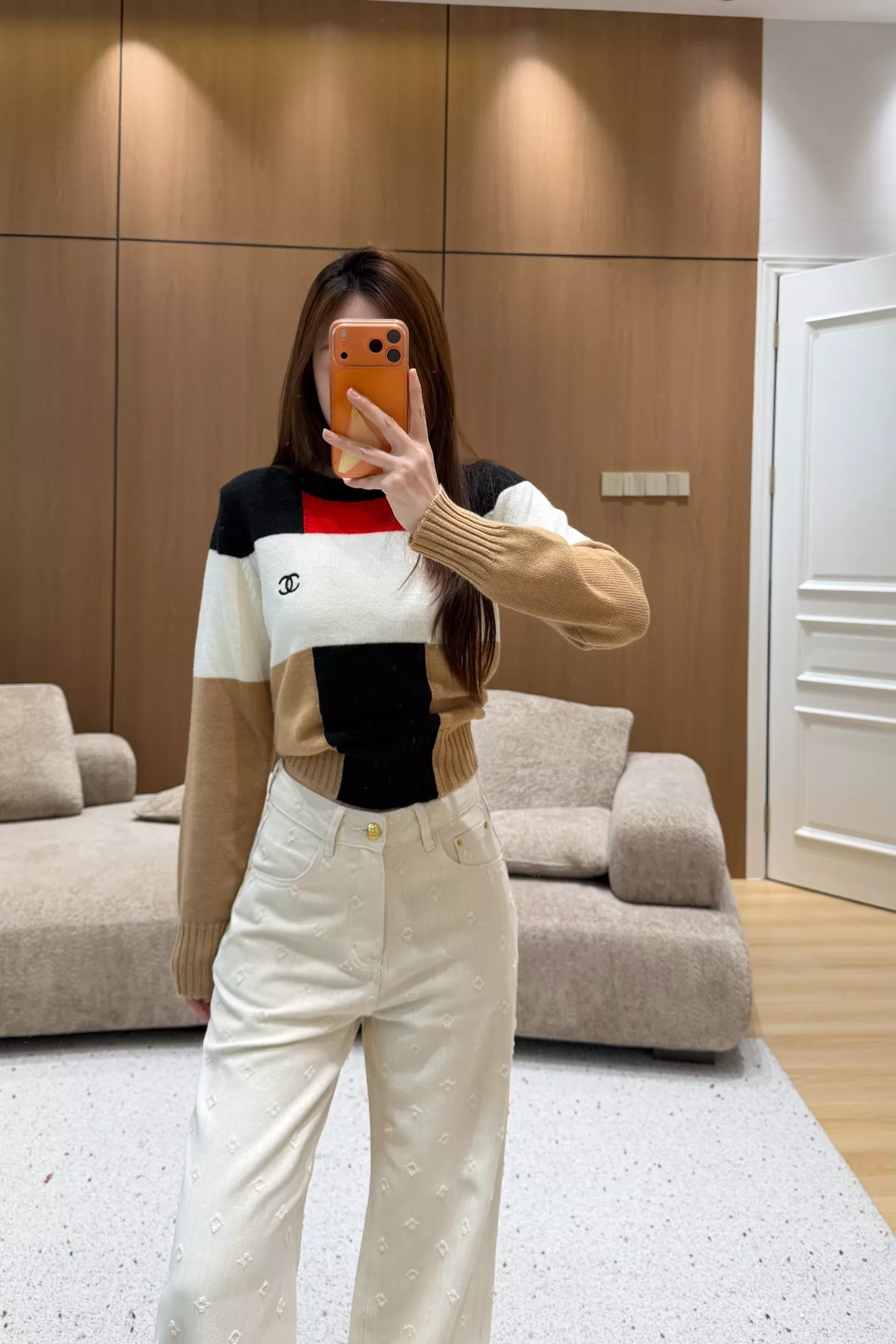 루이비통 자카드 와이드 레그 데님 팬츠 상세 이미지 18