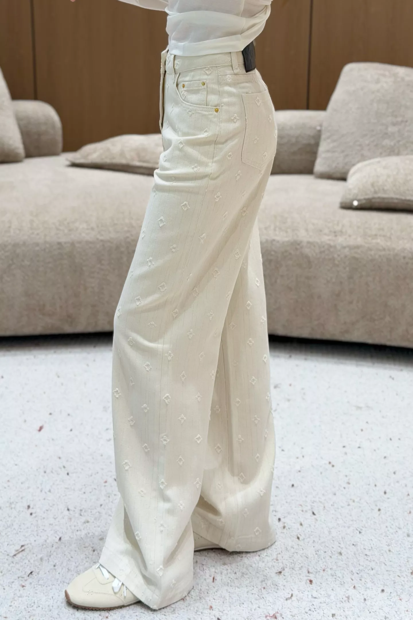 루이비통 자카드 와이드 레그 데님 팬츠 상세 이미지 16