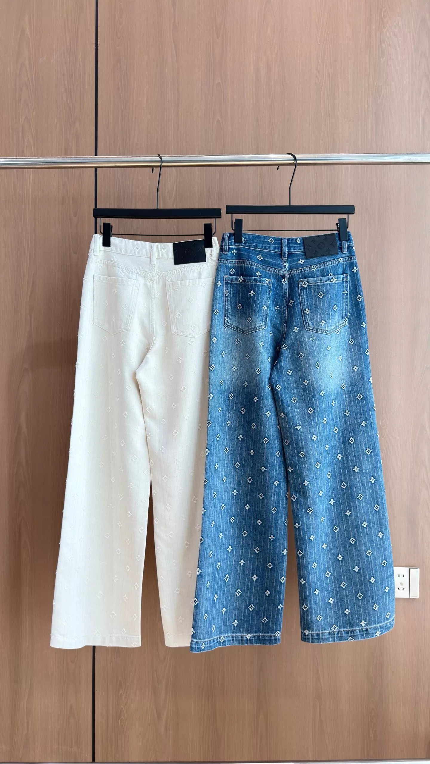 루이비통 자카드 와이드 레그 데님 팬츠 상세 이미지 2
