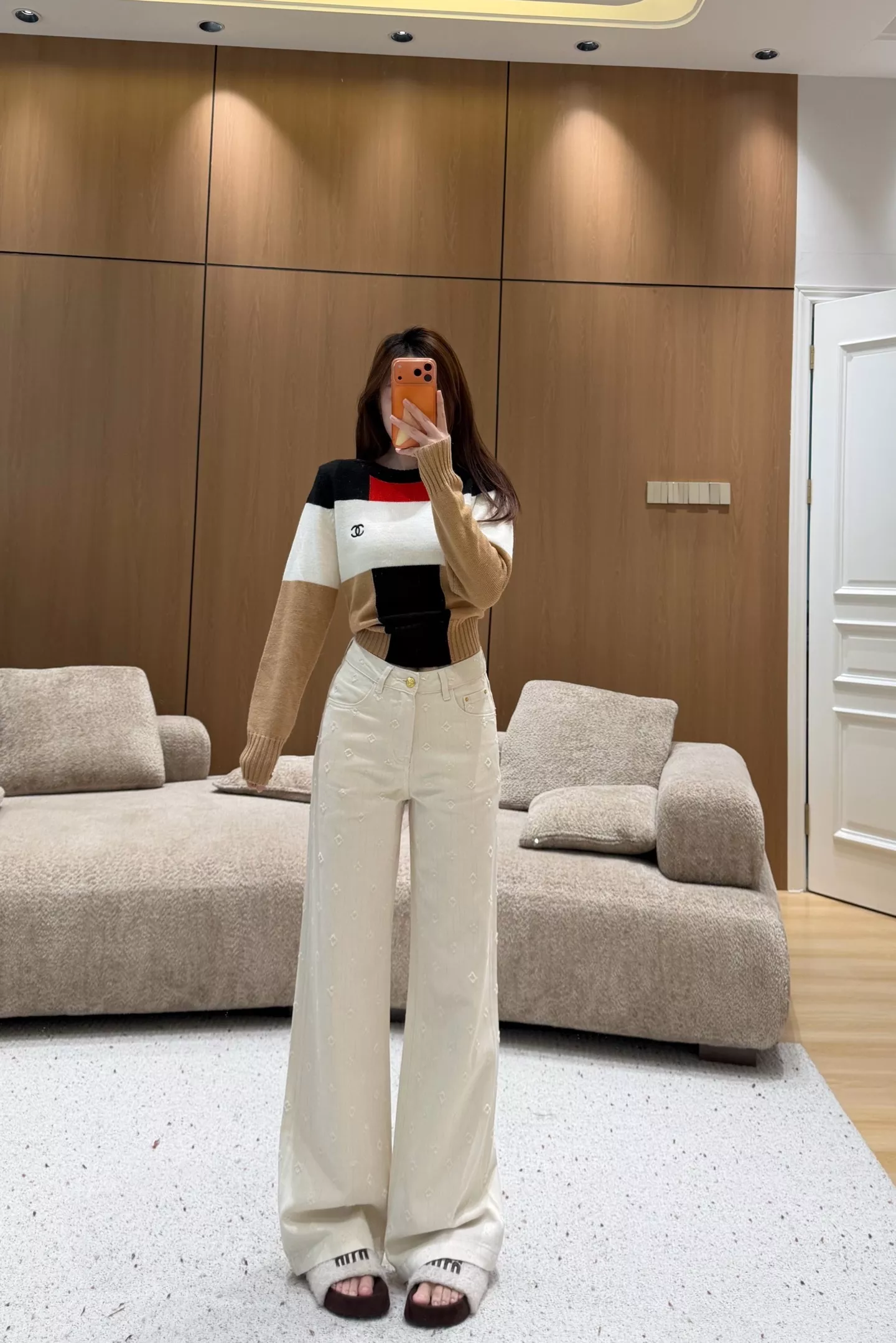루이비통 자카드 와이드 레그 데님 팬츠 상세 이미지 19