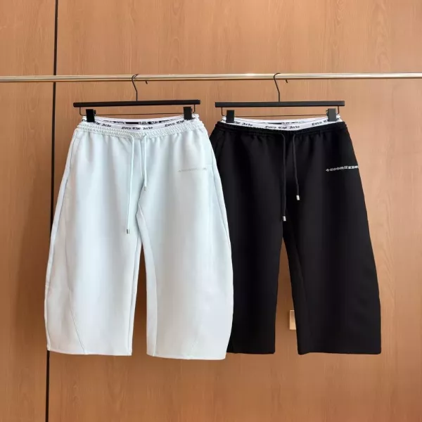 크롬하츠 라인스톤 십자가 장식 와이드 트레이닝 팬츠