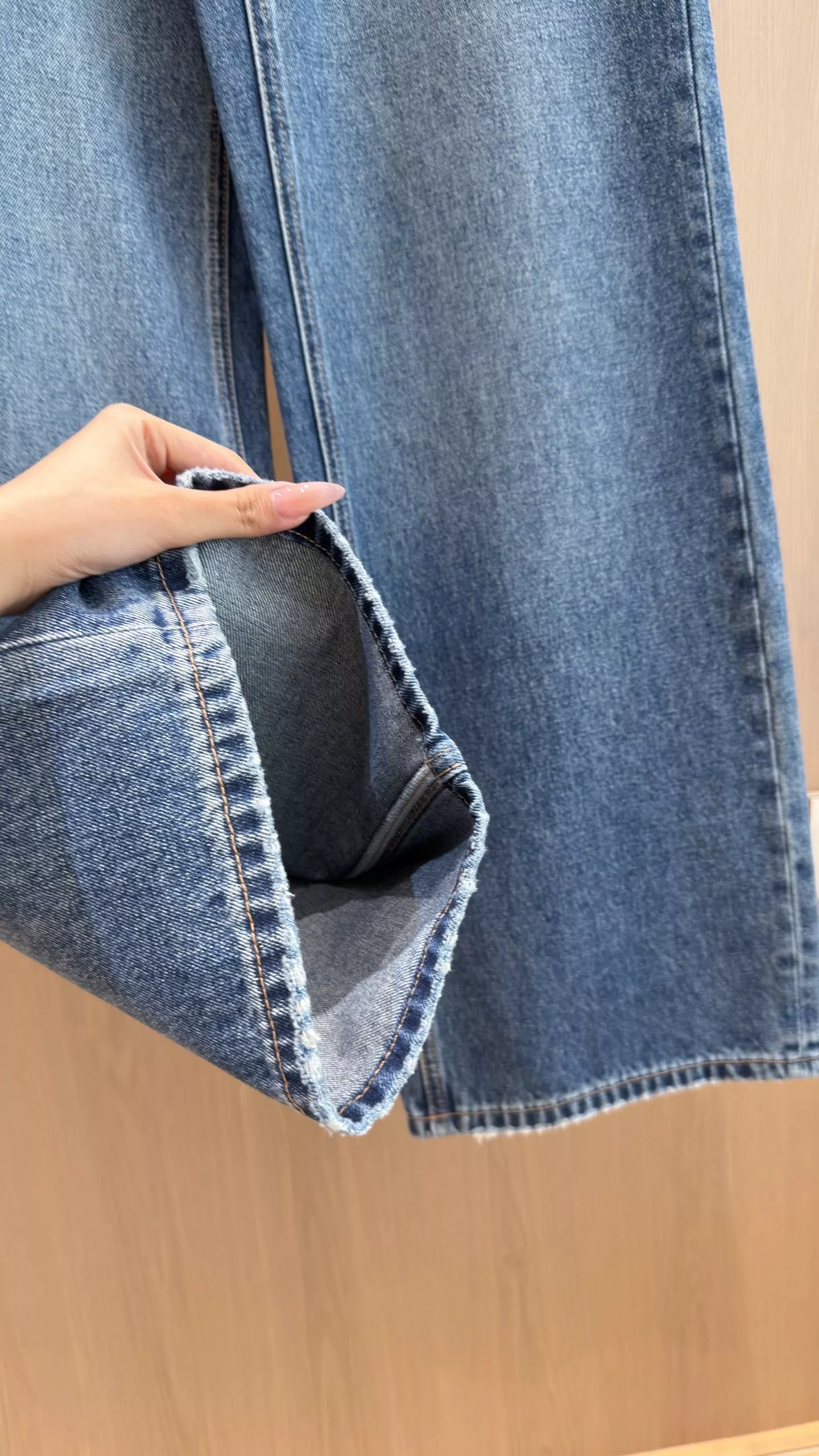 미우미우 빈티지 워싱 와이드 데님 팬츠 상세 이미지 6