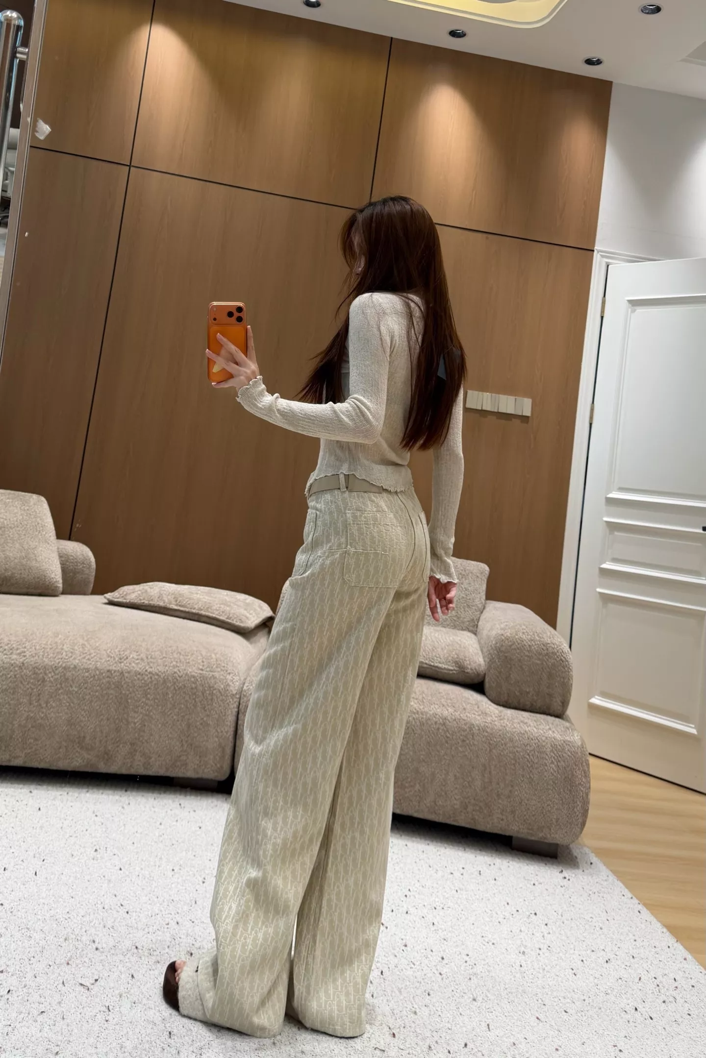 디올 자카드 암문 와이드 팬츠 상세 이미지 29