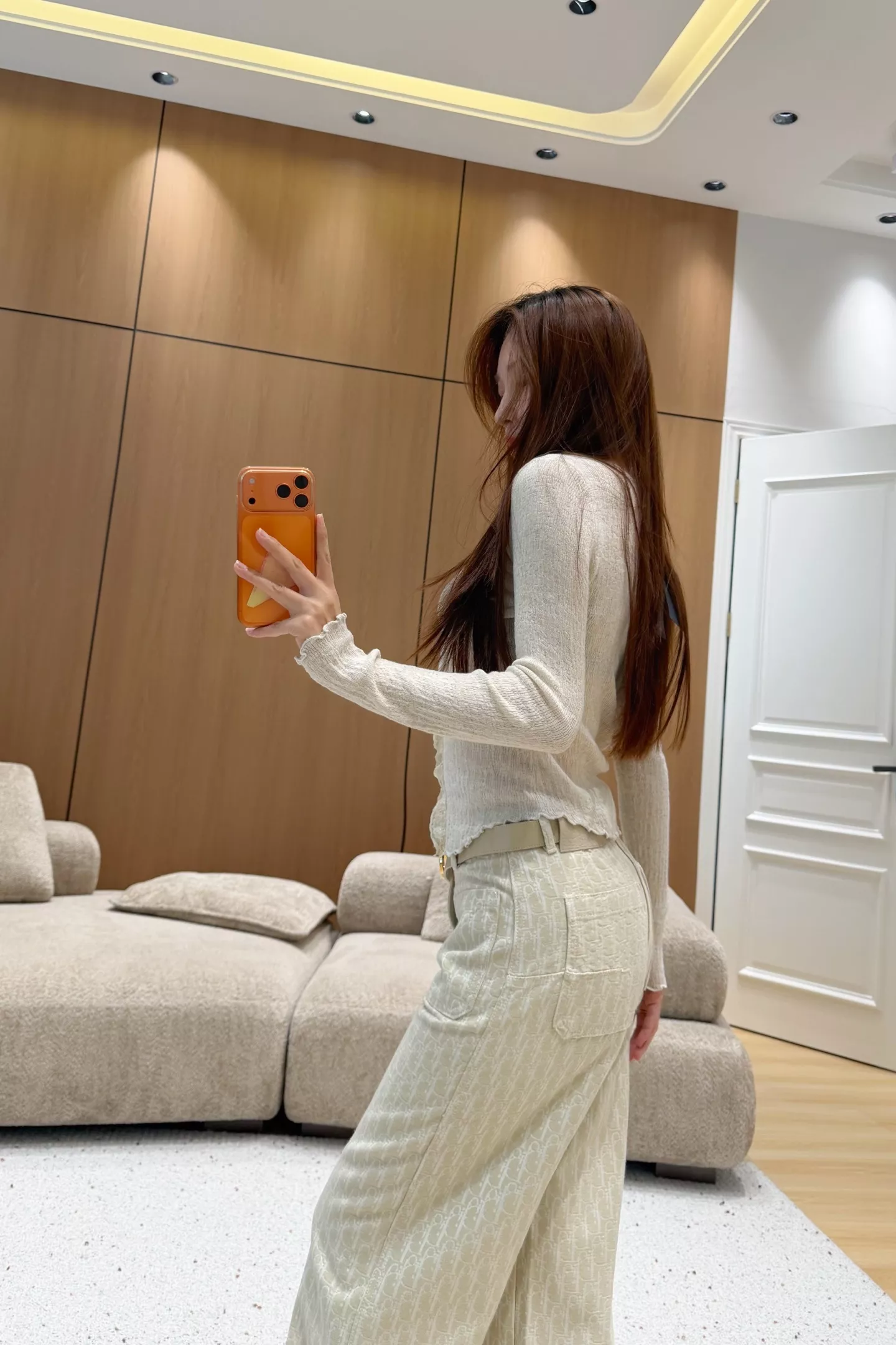 디올 자카드 암문 와이드 팬츠 상세 이미지 26