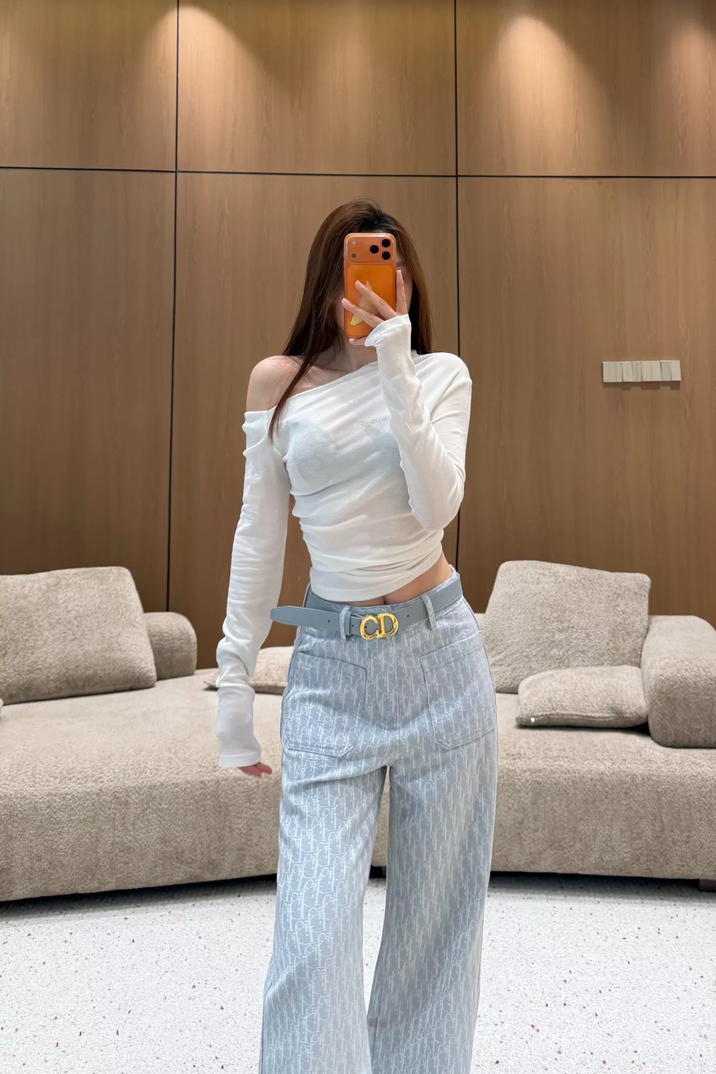 디올 자카드 암문 와이드 팬츠 상세 이미지 19