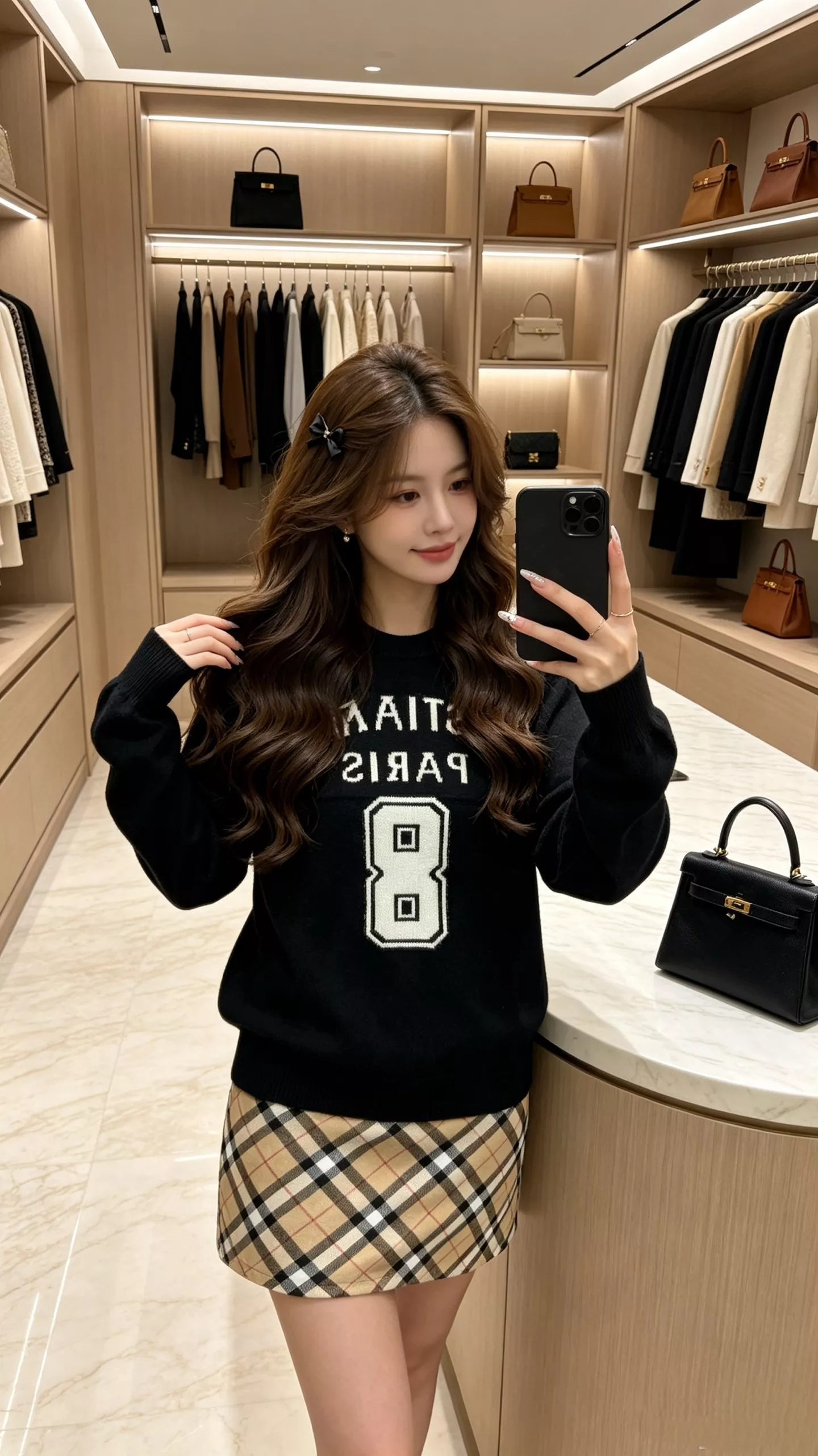 디올 로고 자카드 배색 라운드넥 긴소매 니트 상세 이미지 26