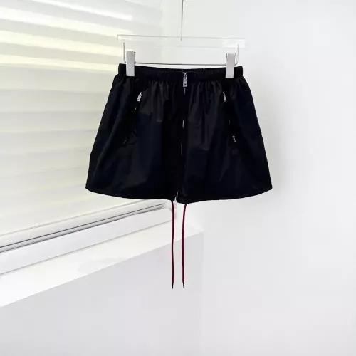 프라다 재생 나일론 드로스트링 미니 스커트