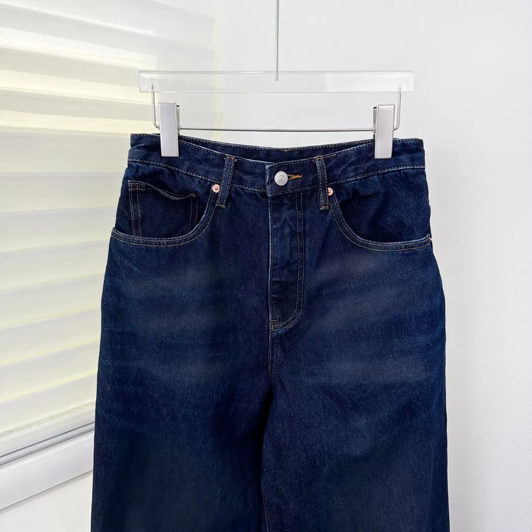 메종마르지엘라 워싱 자수 데님 팬츠 상세 이미지 2