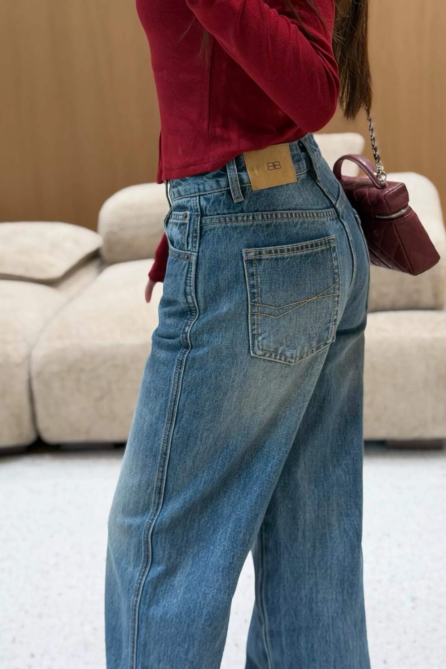 발렌시아가 빈티지 워싱 하이웨이스트 와이드 데님 팬츠 상세 이미지 14