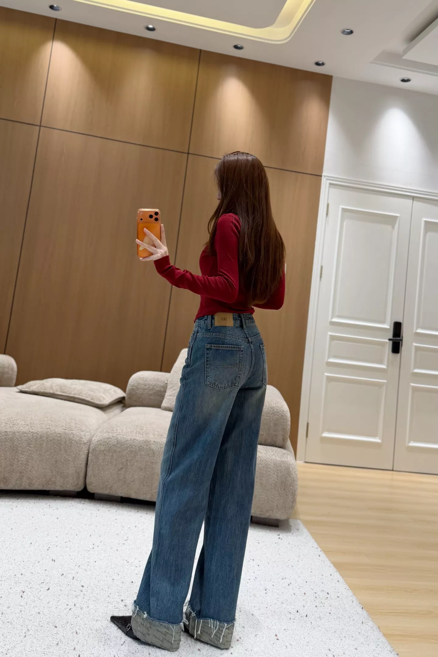 발렌시아가 빈티지 워싱 하이웨이스트 와이드 데님 팬츠 상세 이미지 12