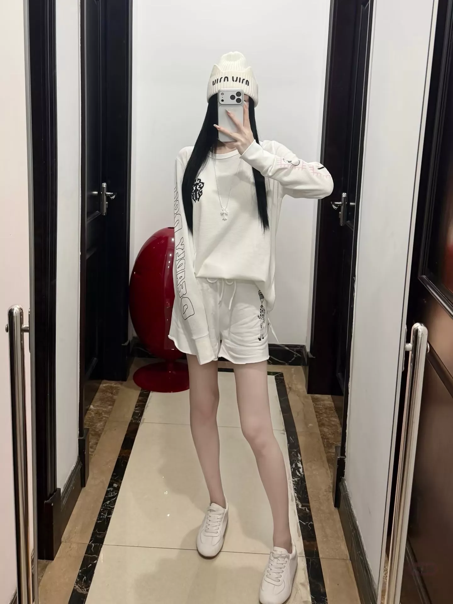크롬하츠 자수 디테일 코튼 하프 팬츠 상세 이미지 80