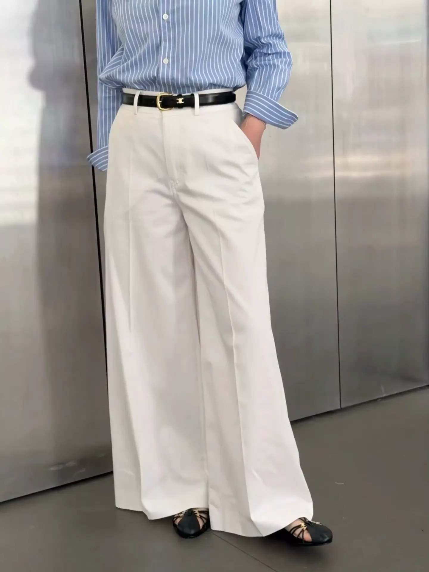셀린느 와이드 핏 코튼 데님 팬츠 상세 이미지 60