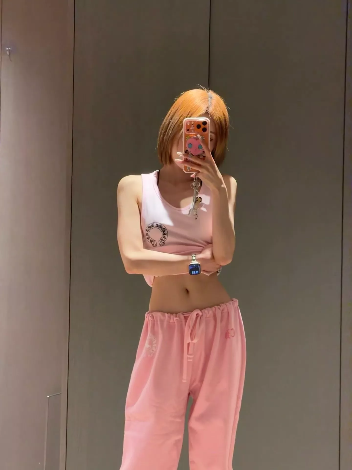 크롬하츠 핑크 코튼 트레이닝 팬츠 상세 이미지 66