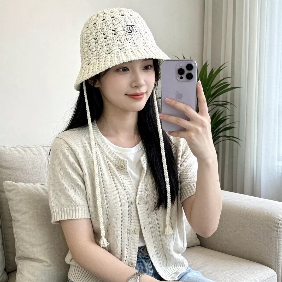 샤넬 짜임 스트랩 버킷햇 상세 이미지 3