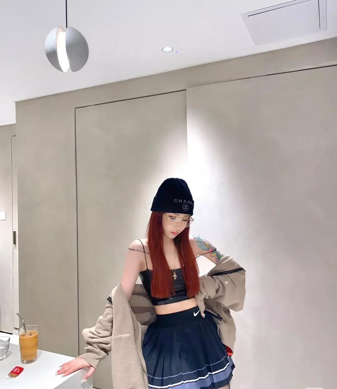 샤넬 로고 자수 니트 비니 상세 이미지 9