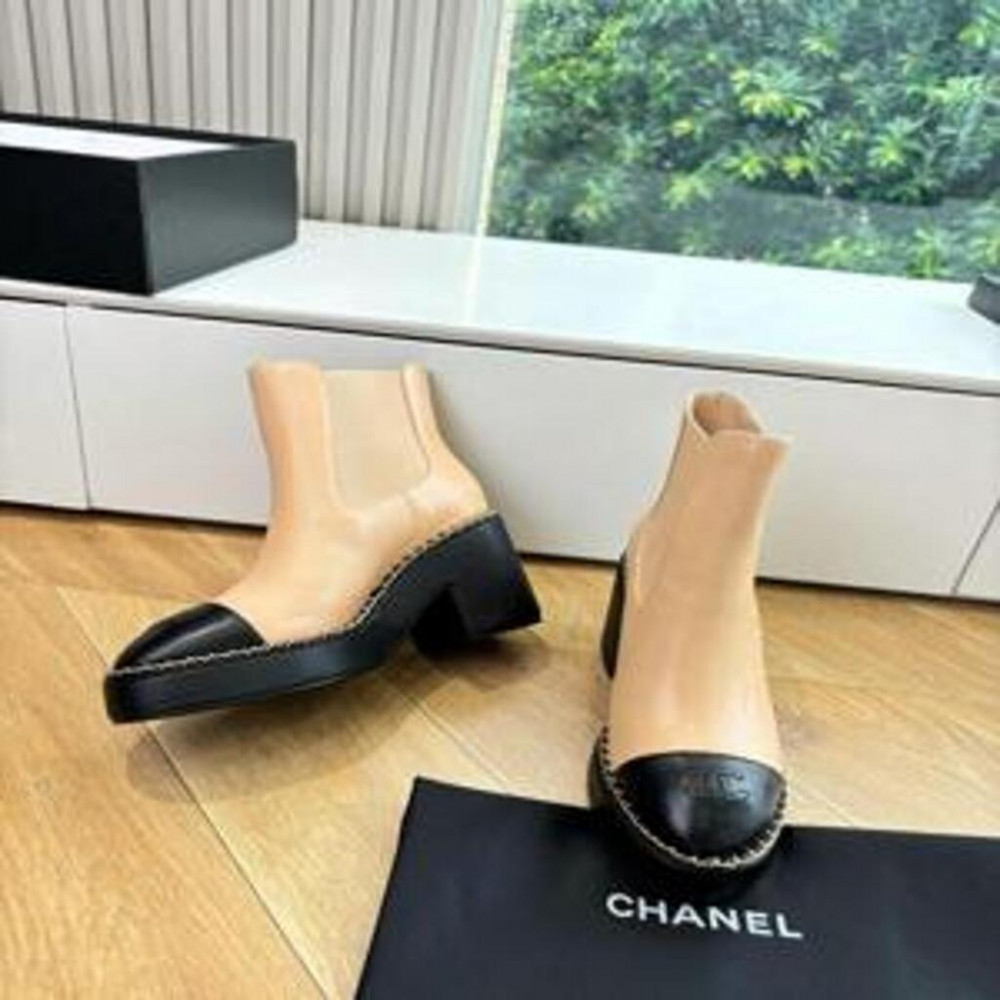 샤넬 투톤 첼시 앵클 부츠