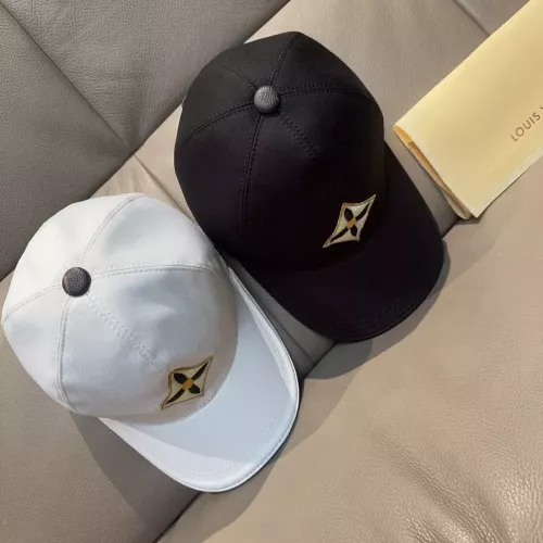 루이비통 사엽화 자수 가죽 패치 볼캡