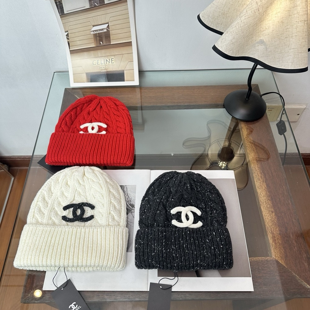 샤넬 니트 울 모자