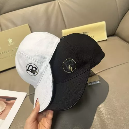 버버리 타이거 프린트 캔버스 레더 볼캡