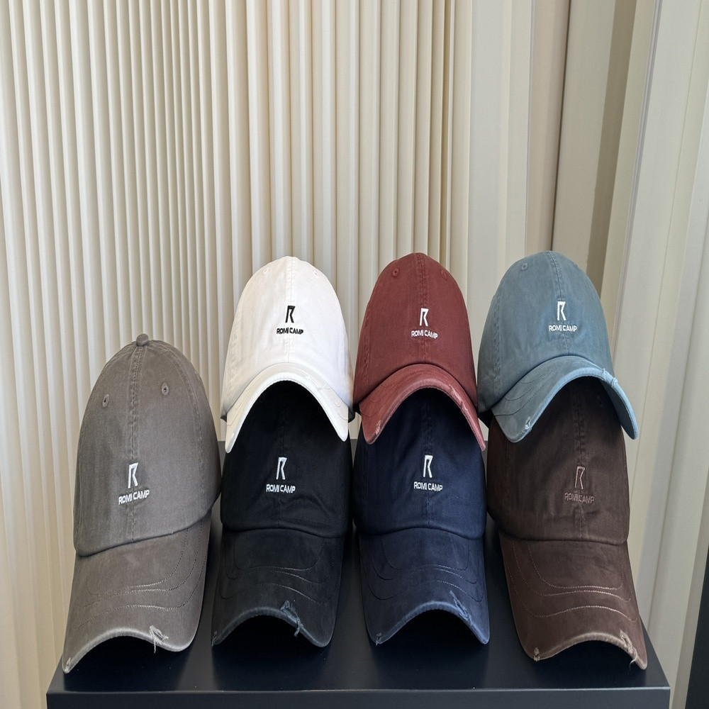 로미캠프 자수 로고 베이직 볼캡
