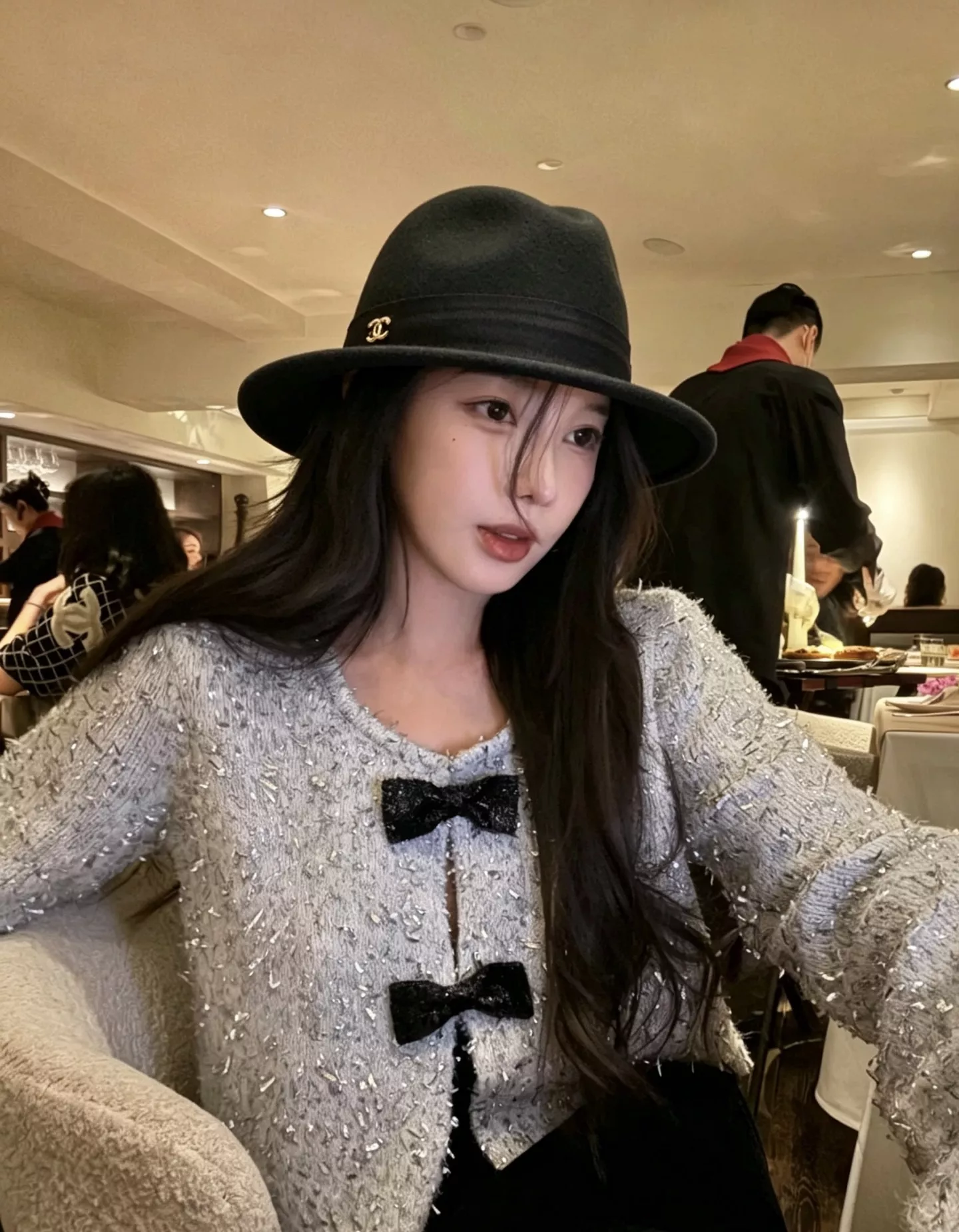 샤넬 호주양모 리본 장식 페도라 상세 이미지 34