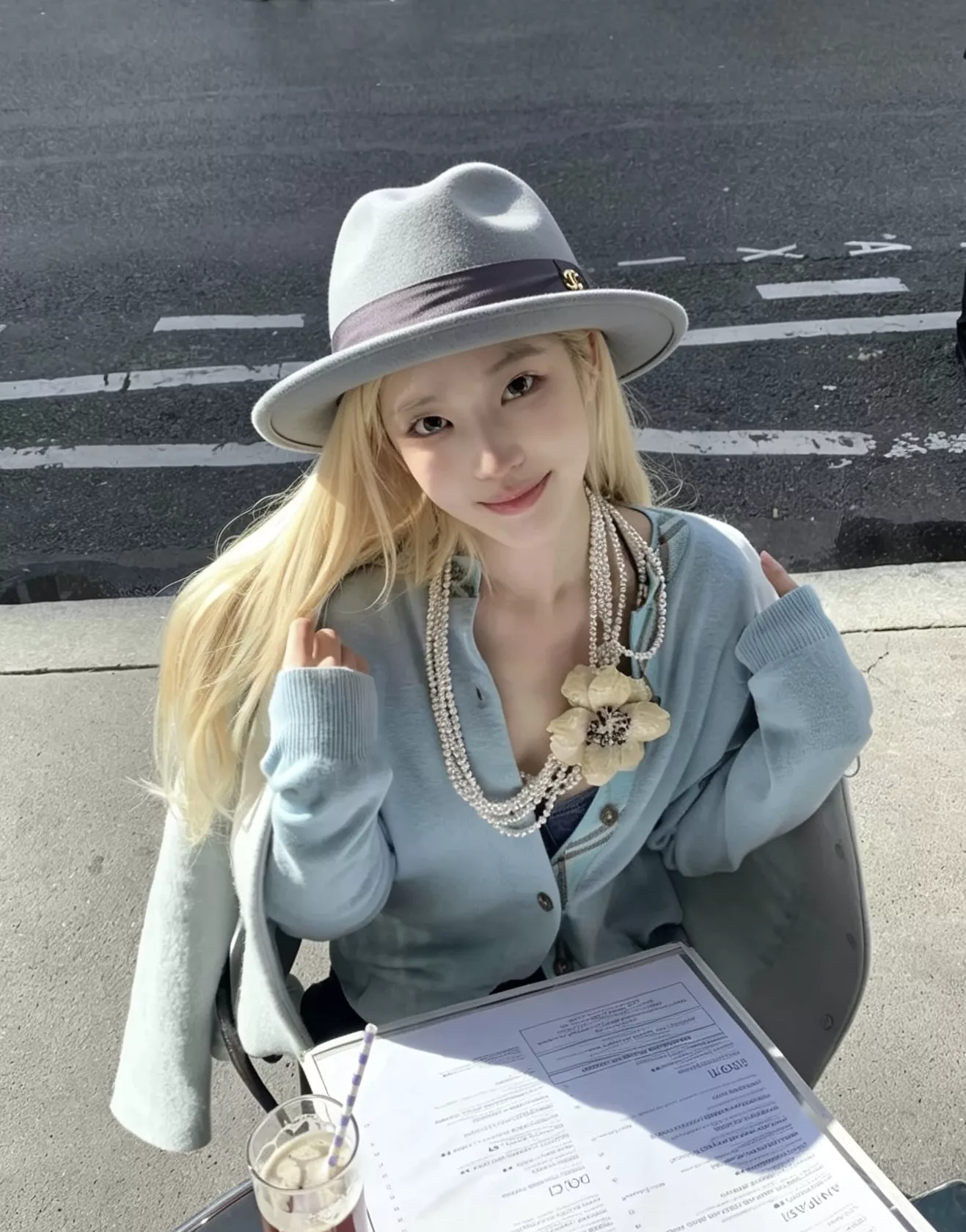 샤넬 호주양모 리본 장식 페도라 상세 이미지 3