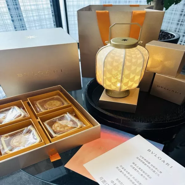 불가리 충전식 무드등 포함 연자용 피스타치오 월병 선물세트
