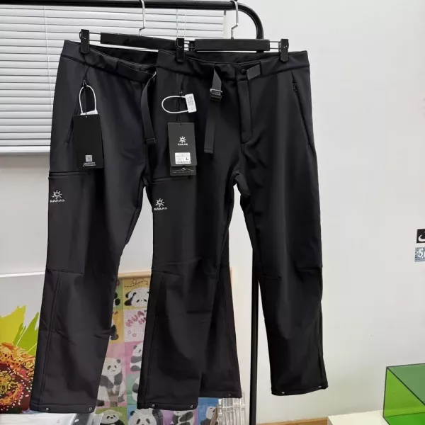카일라스 자수 디테일 기모 소프트쉘 아웃도어 팬츠
