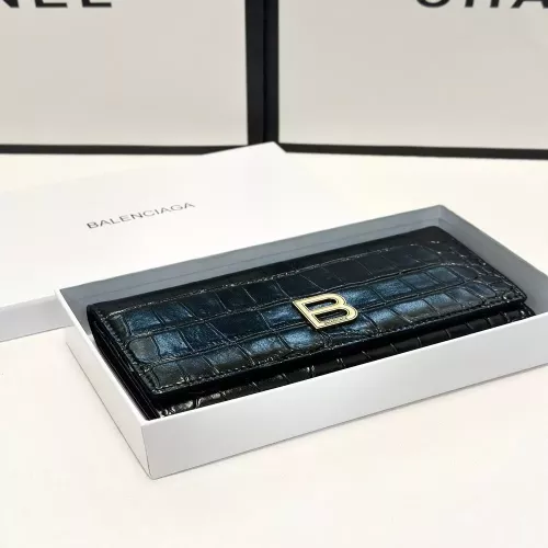 발렌시아가 블랙 가죽 장지갑