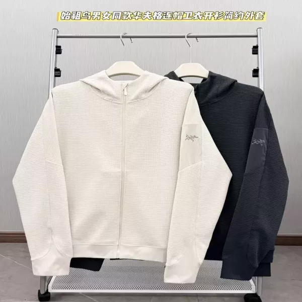 아크테릭스 와플 텍스처 풀집 후드 재킷
