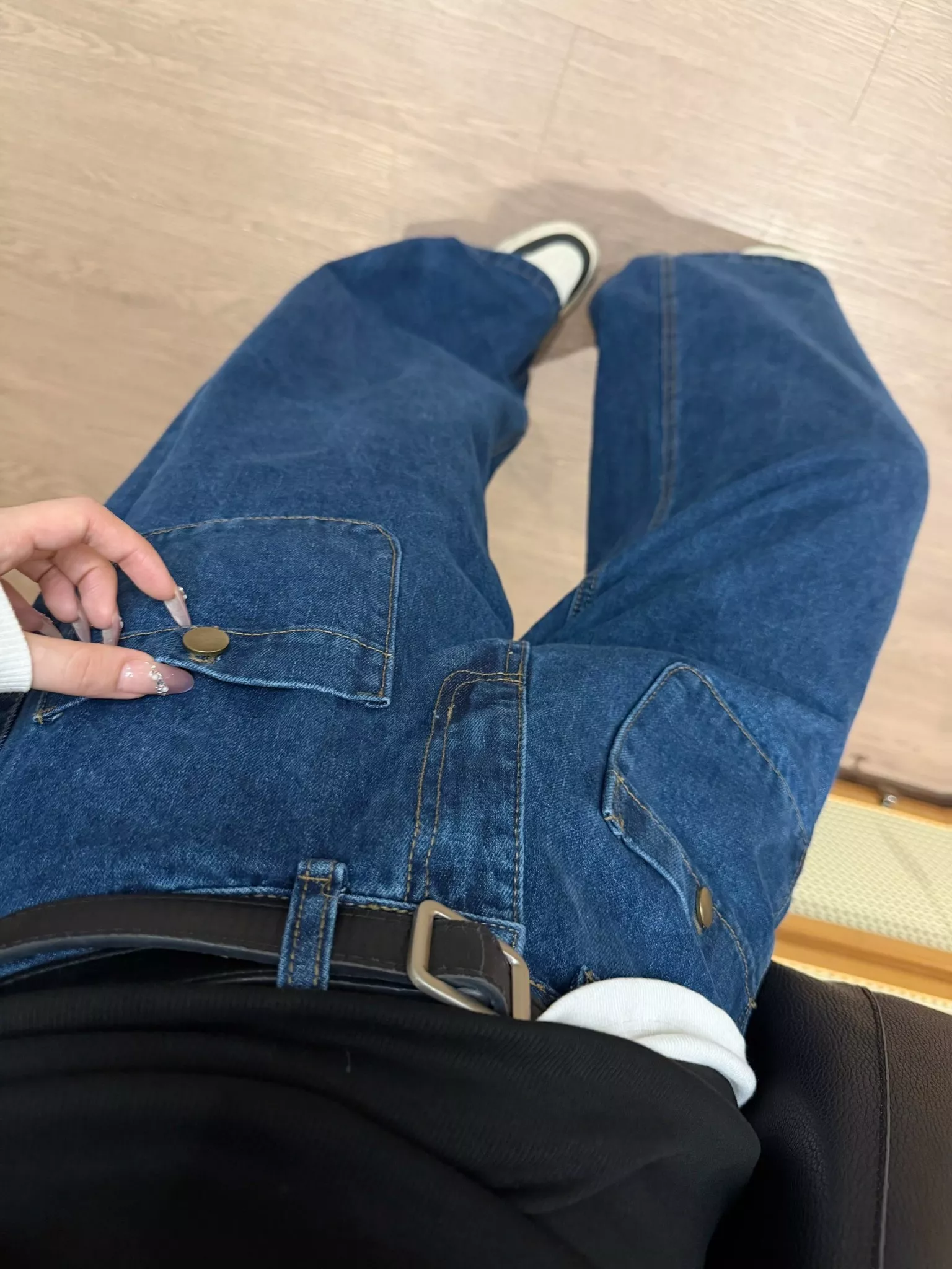 산드로 투포켓 하이웨이스트 와이드 데님 팬츠 상세 이미지 28