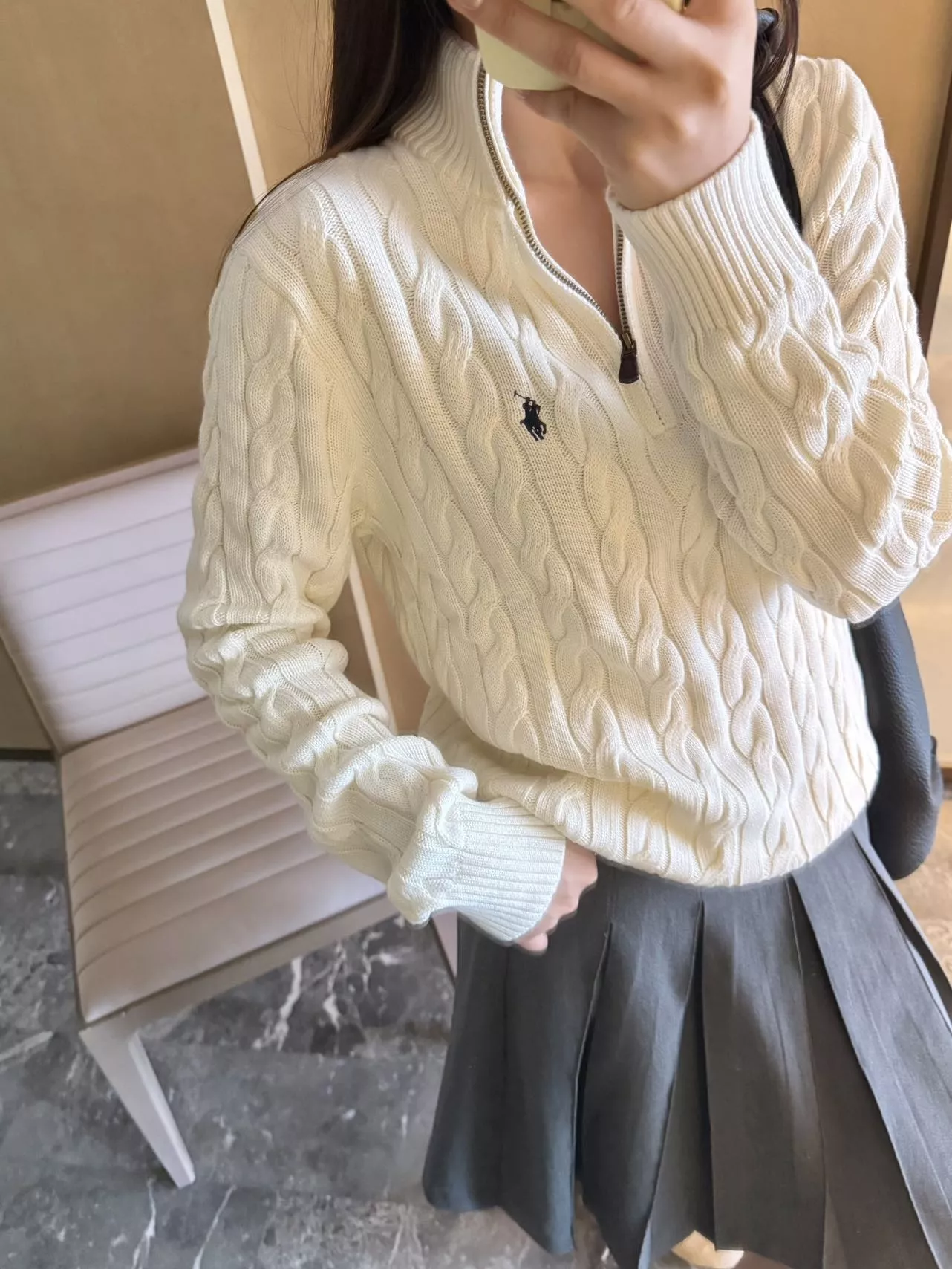 랄프로렌 케이블 반집업 니트 재킷 상세 이미지 43