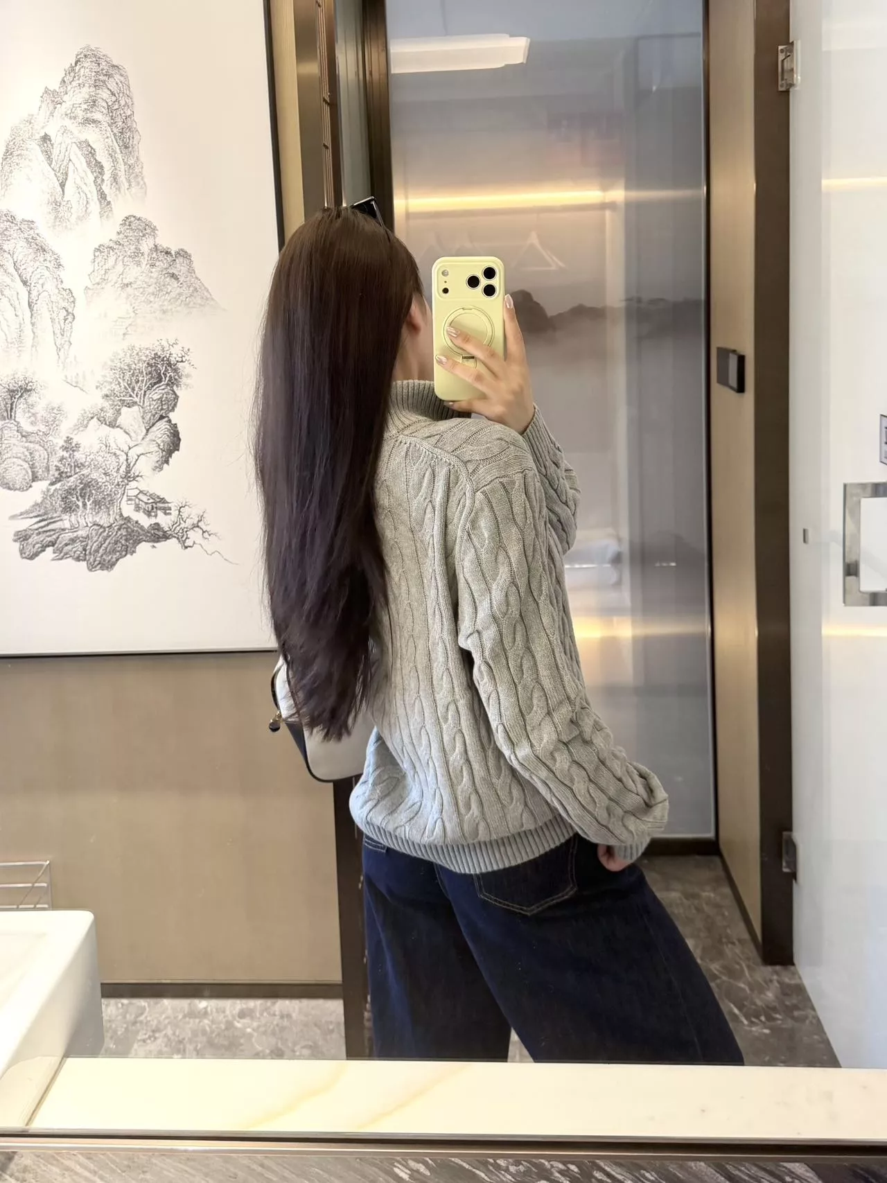 랄프로렌 케이블 반집업 니트 재킷 상세 이미지 82